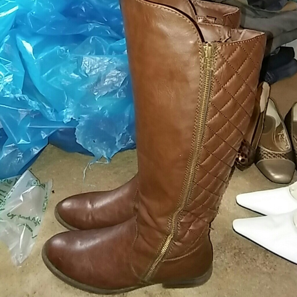 Sz 8 1/2 drk brwn riding boots by Mossimo - Picture 3 of 5